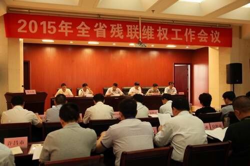 图为2015年全省残联维权工作会议