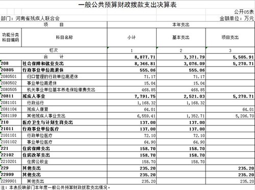 图为一般公共预算财政拨款支出决算表（05表）